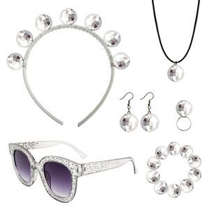 7473 6pcs 1970s Disco Accessoriess Set 70s Disco Accessoriess